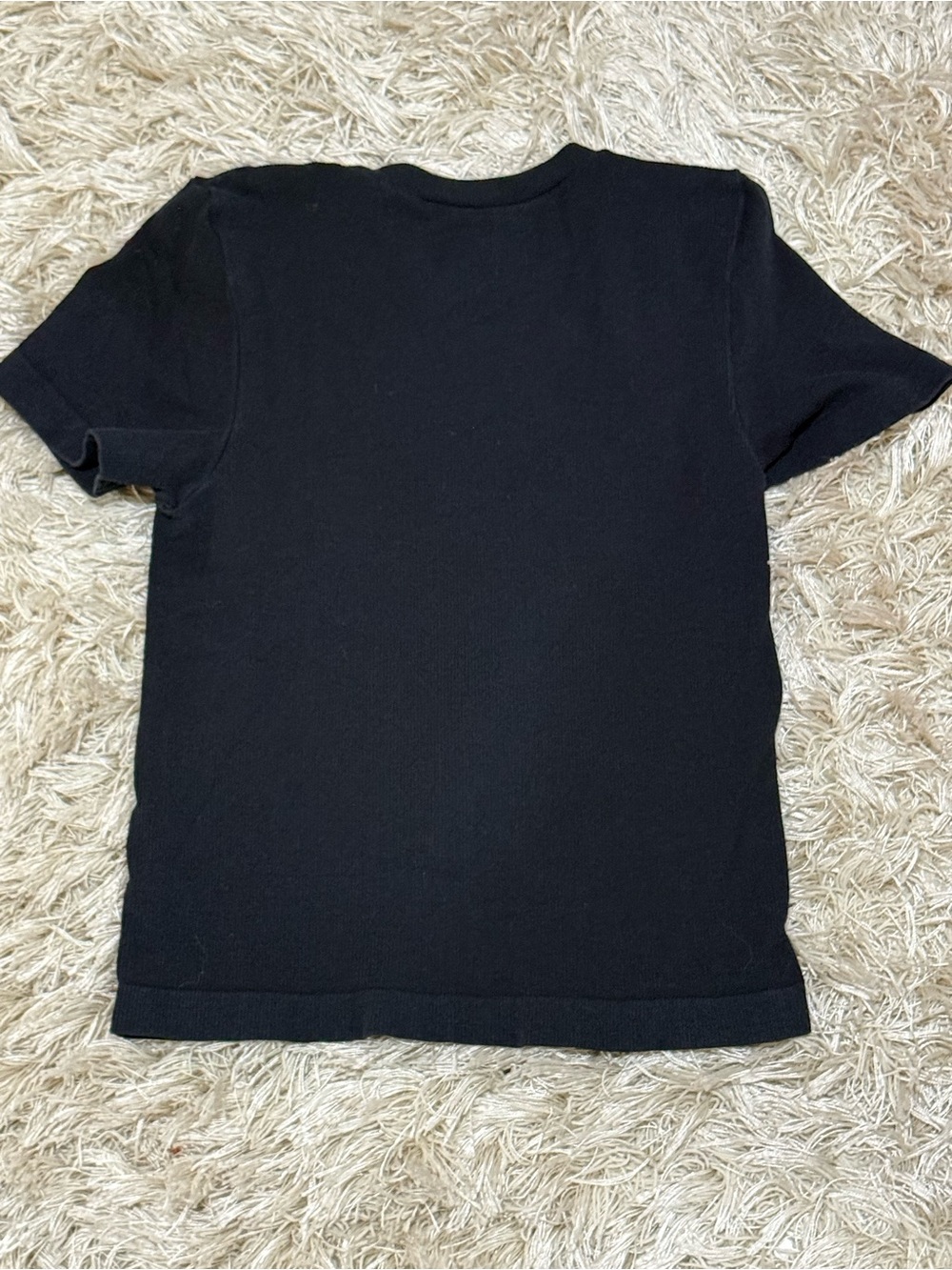 Free People Ribbed Tee Crop Top Black Size Size M/L - Picture 5 of 5